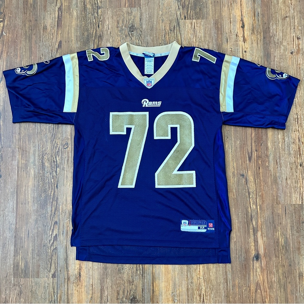 St Louis Rams Chris Long #72 NFL Rookie Football Jersey Large Virginia Cavaliers